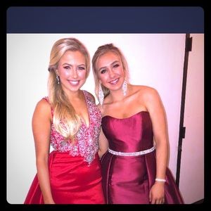 Chandelier Rhinestone earrings.